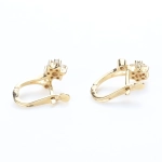 Pendientes flor con diamantes 