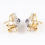 Pendientes diamantes y zafiros 